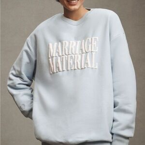 Oversized Bride Merch ‘Marriage Material’ Sweatshirt